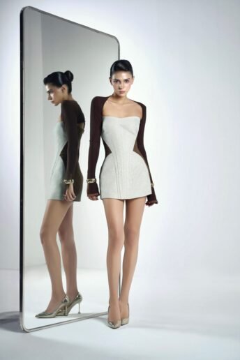 Hour-Glass Cafe Dress & Ballet Earth Crop-Top