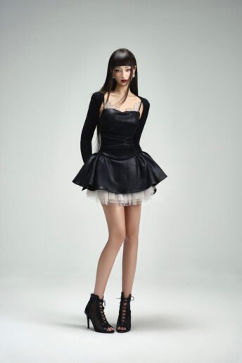 Sugar B Pop Mini Dress &  Ballet Black Crop-top