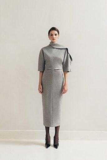 Grey Wrap Dress