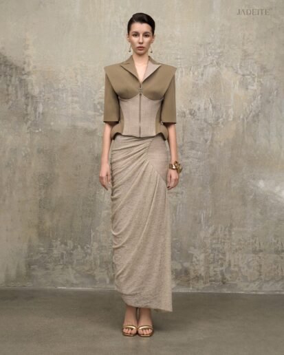 Olive Mist Corset Vest X Desert Sandline Skirt