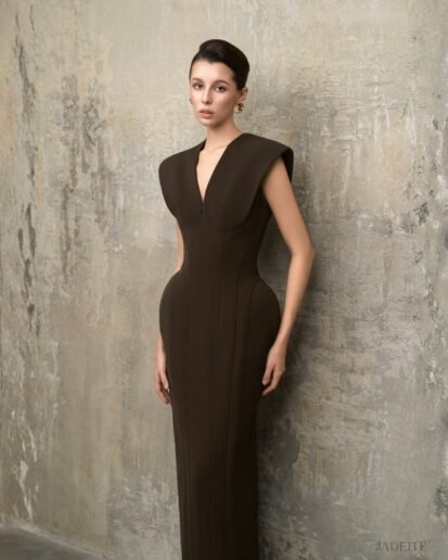 Choco Corset Midi Dress