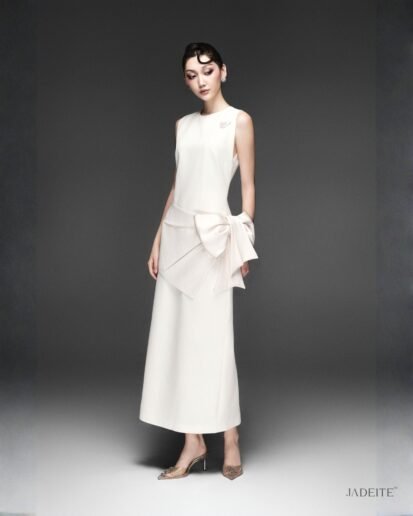 Lalia Off-White Midi-Dress