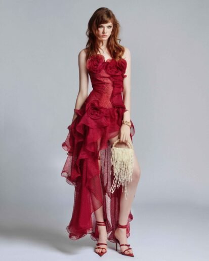 ASYMETRICAL TIERED MULLET DRESS