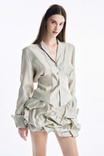 COLLAR BLOUSE , 3D MINI SET