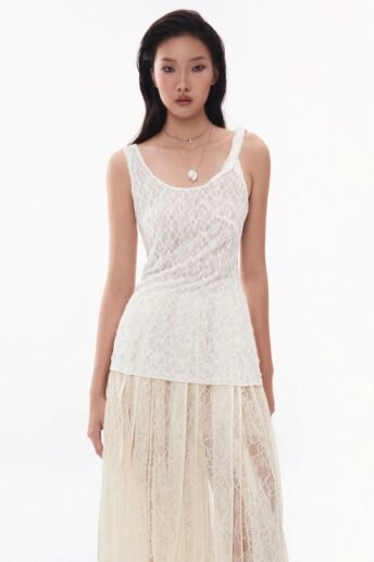 WHITE LACE TANK TOP