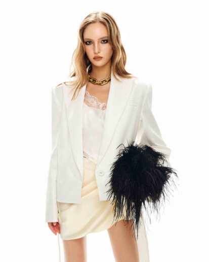 CROPPED BLAZER WHITE